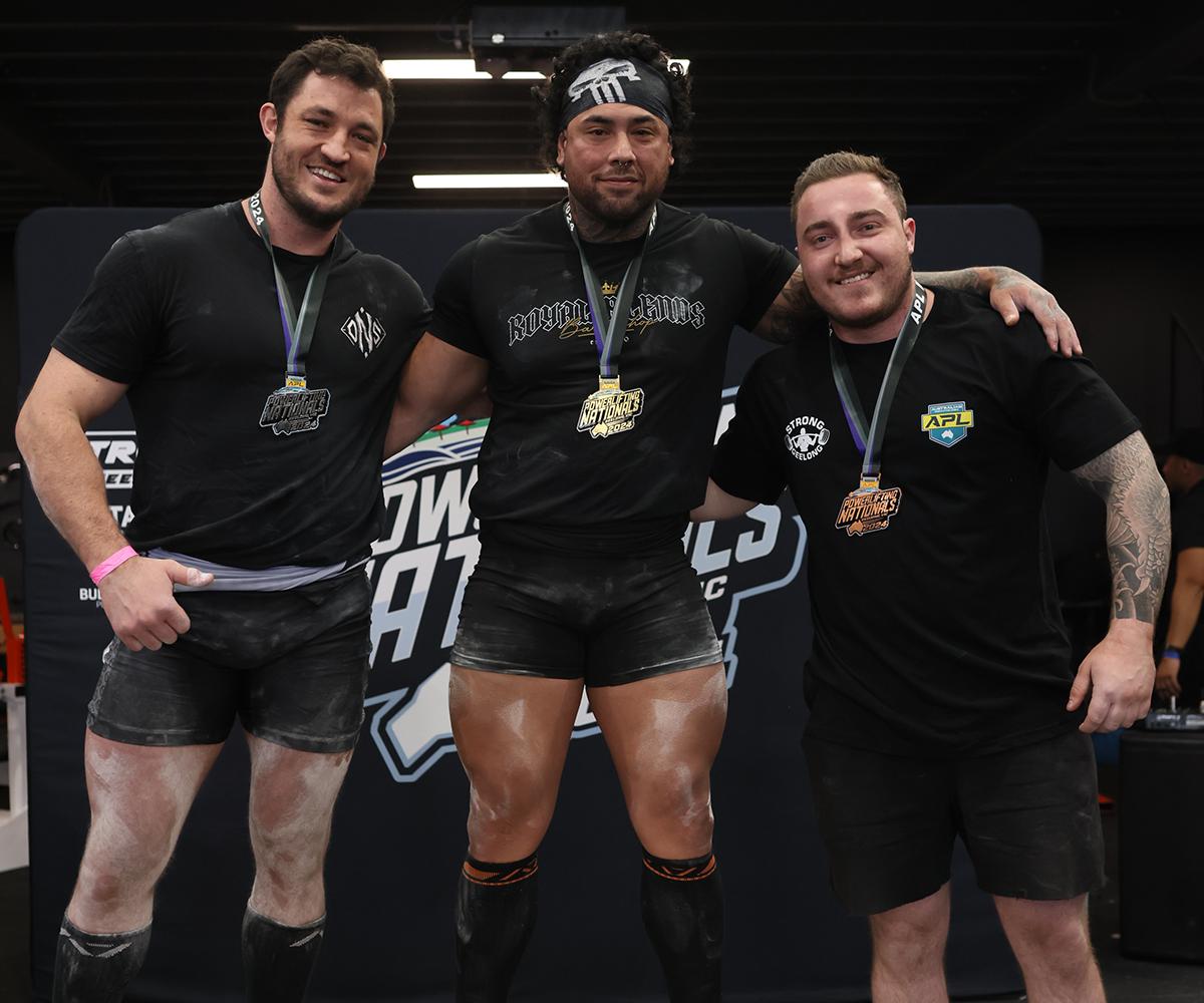 Bulk Nutrients Ambassador Chris Kelly on the podium at Powerlifting Nationals