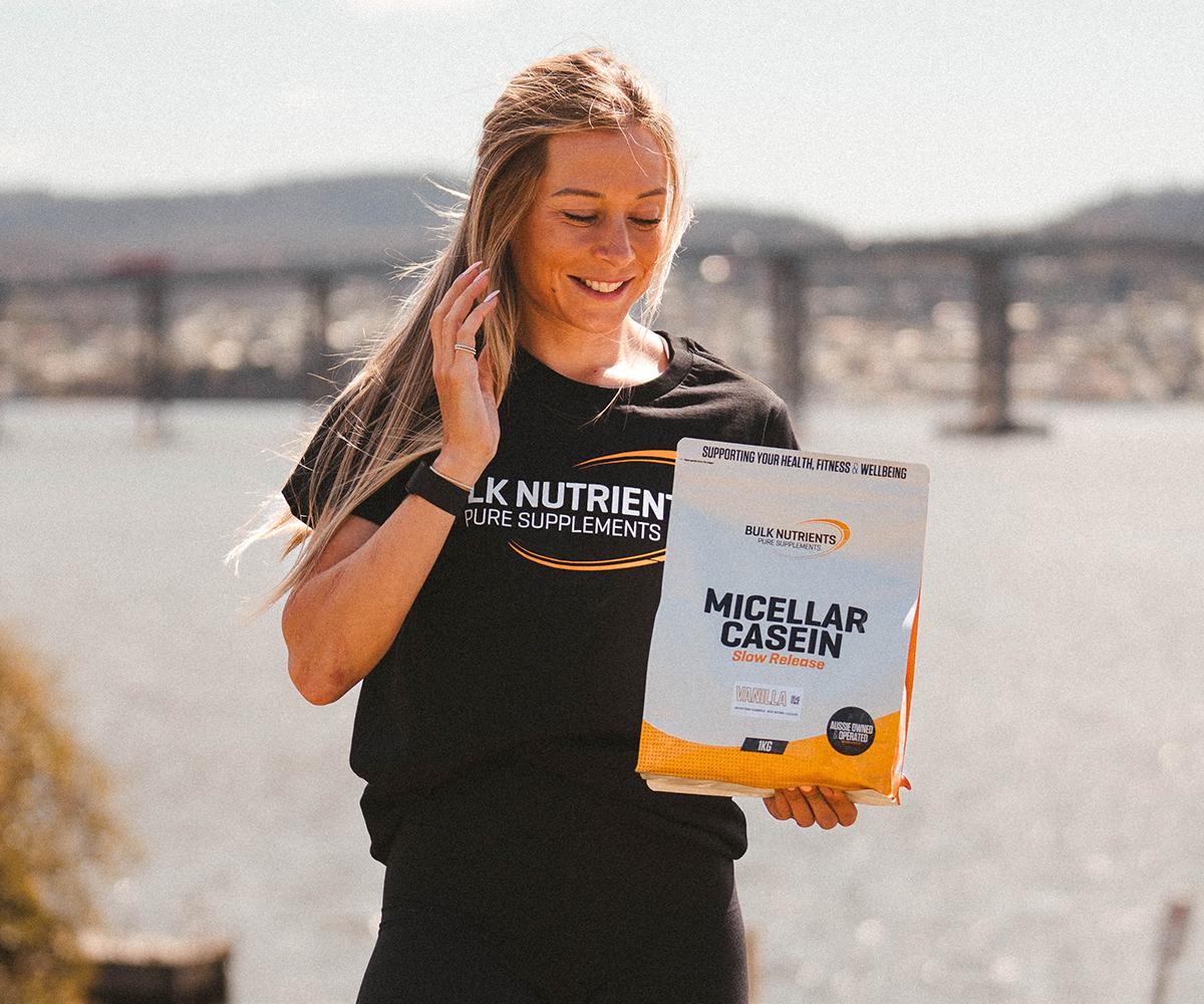 Micellar casein delivers amino acids slowly for up to 12 hours. This helps with muscle recovery and helps prevent muscle wastage.