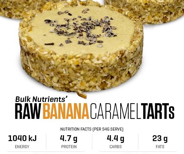 Raw Banana Caramel Tart recipe from Bulk Nutrients