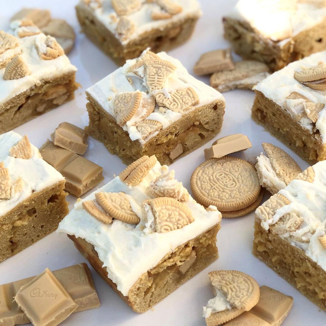 Golden Cookie Dough Cake