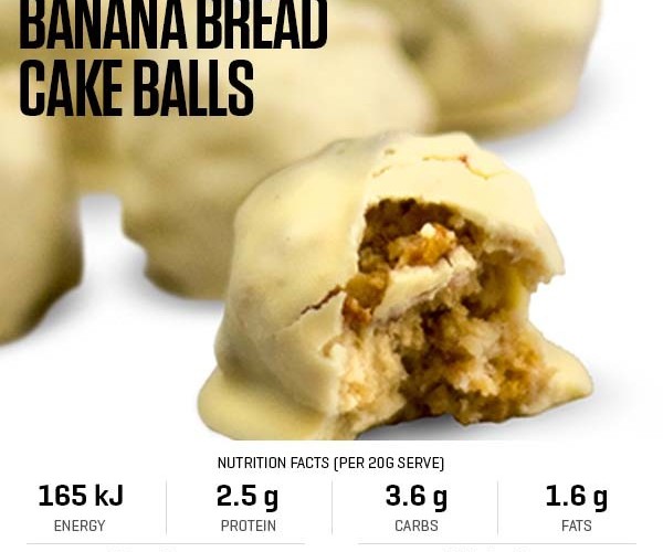 Banana Bread Cake Balls recipe from Bulk Nutrients