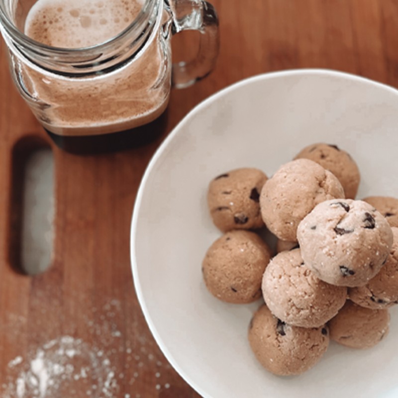 High protein Low Carb Vegan Cookie Dough Protein Balls recipe from Bulk Nutrients