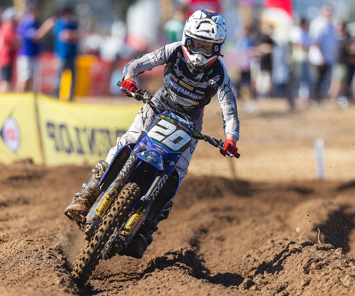 WBR Yamaha team - rider Kayd Kingsford (20) on the dirt