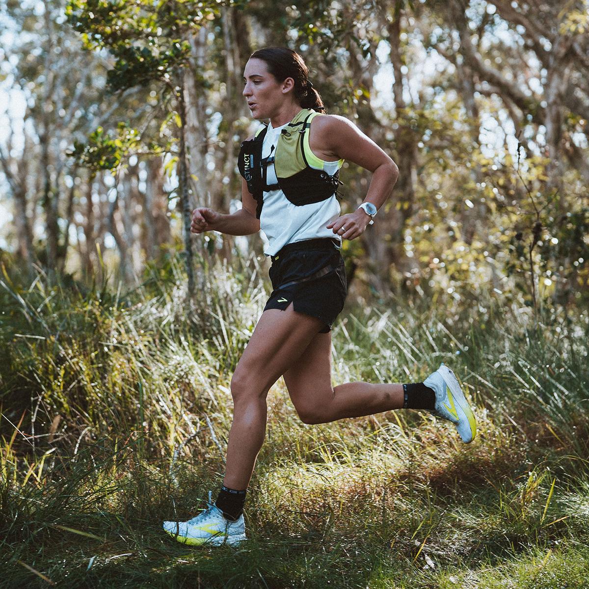 Bulk Nutrients Ambassador Jacquia Bell running through the bush