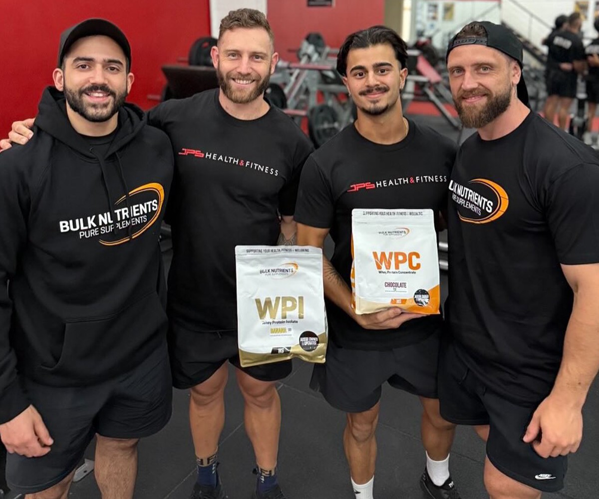 Sponsored Ambassador Sam Schepis with JPS guys and Bulk Nutrients products WPC WPI