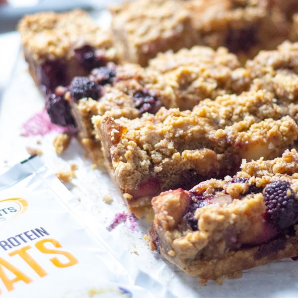 High protein Apple Blackberry Slice recipe from Bulk Nutrients