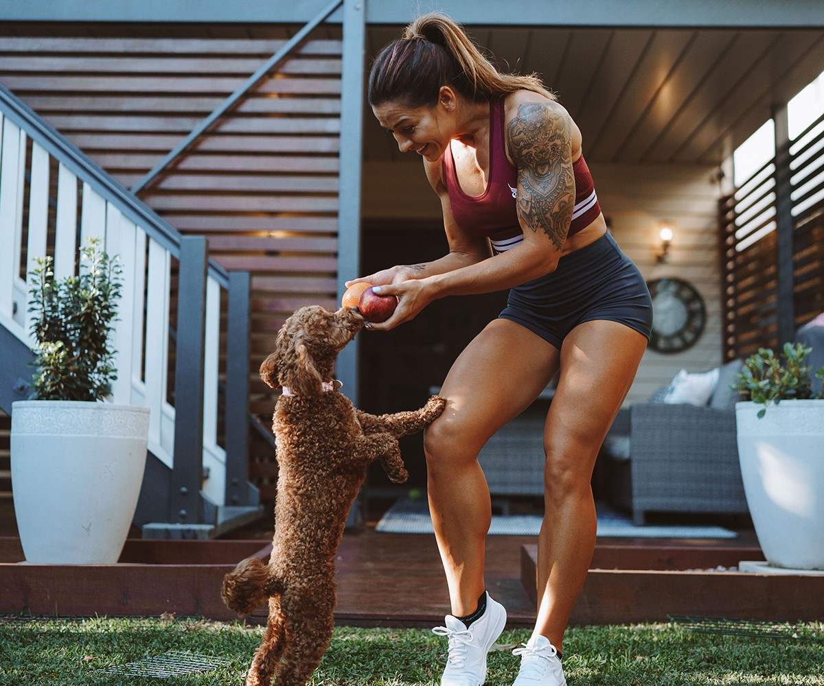 Tammie Sarkozy with her dog