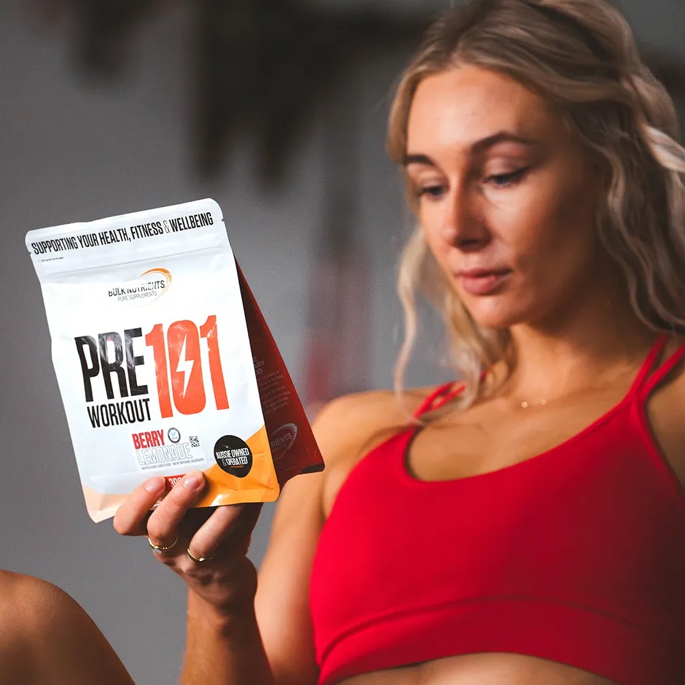 Bulk Nutrients' Pre Workout 101 Berry Lemonade HASTA