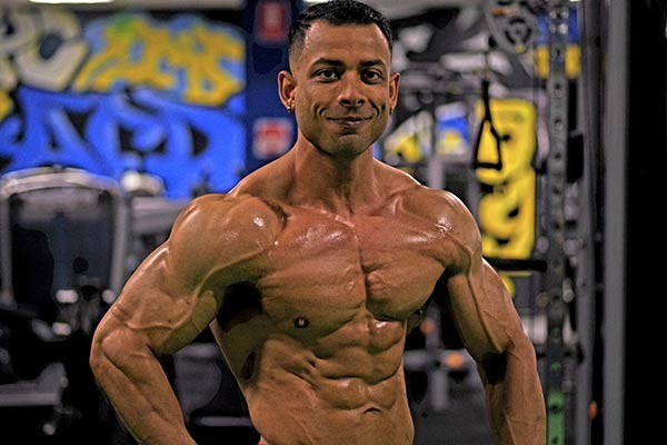 Bulk Ambassador Syed Ali of Daredevil Fitness looking absolutely shredded in the gym.