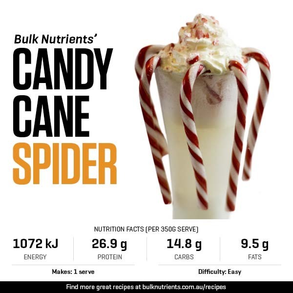 12 Days of Christmas - Candy Cane Spider recipe from Bulk Nutrients