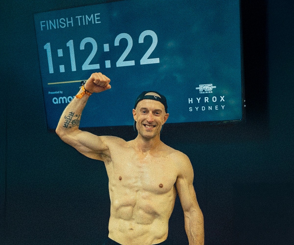 Bulk Nutrients Ambassador Matt Osborne Hyrox finishing time screen