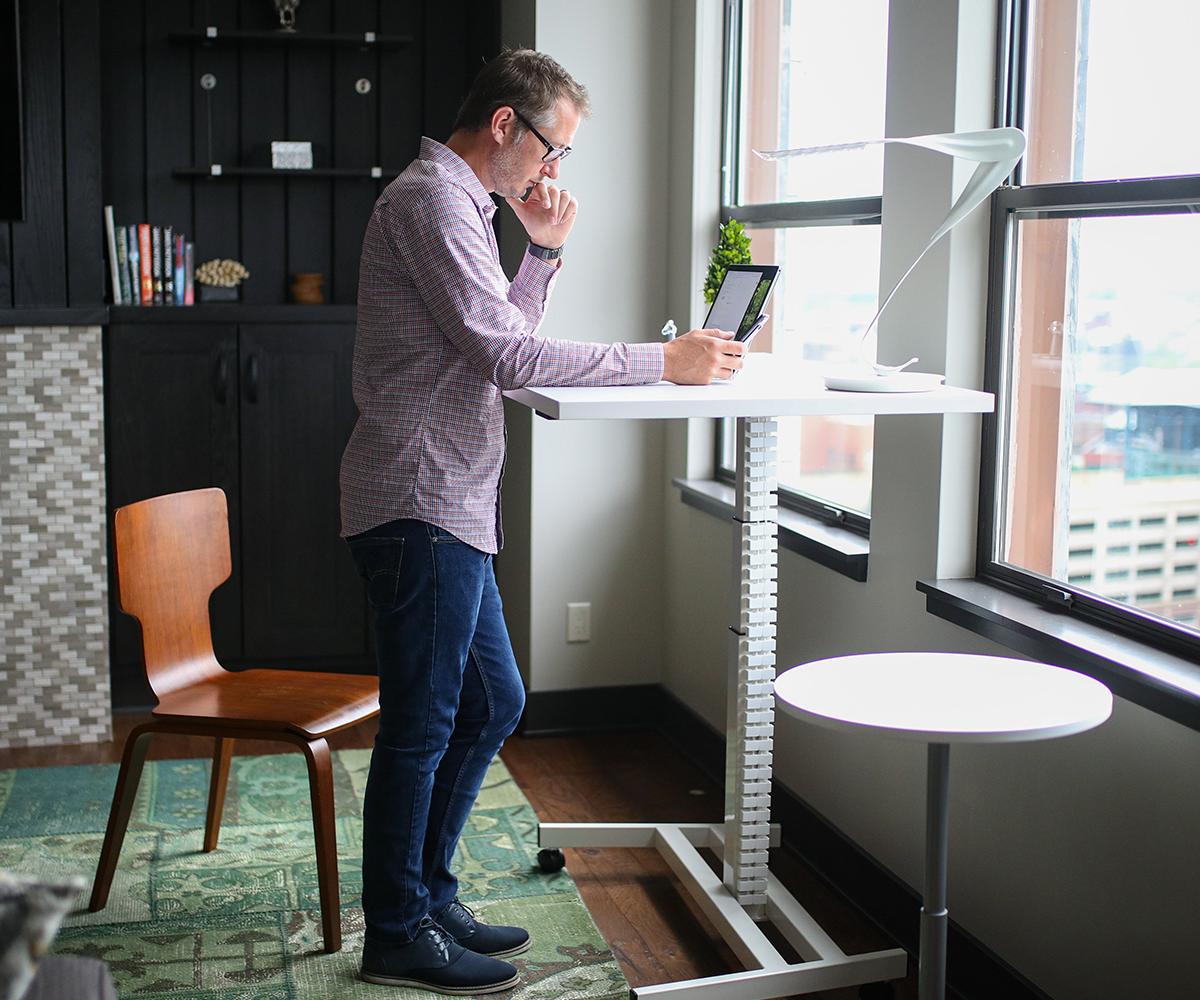 A standing desk can help us burn up to 300 + calories a day!