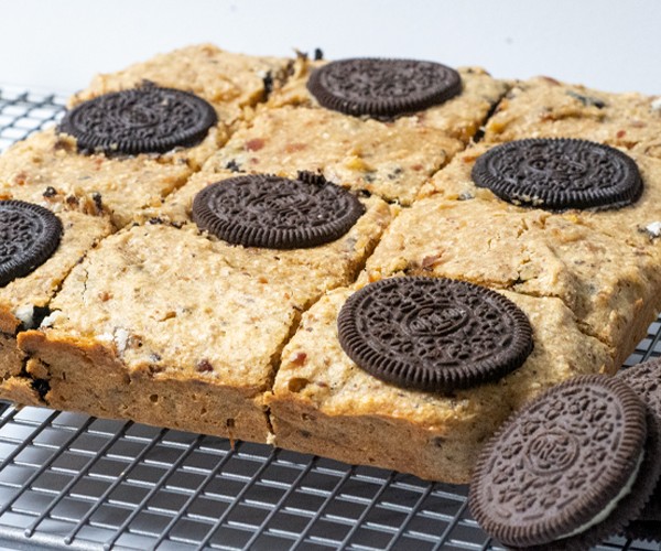 High Protein Oreo Bulking Bar Slice recipe from Bulk Nutrients