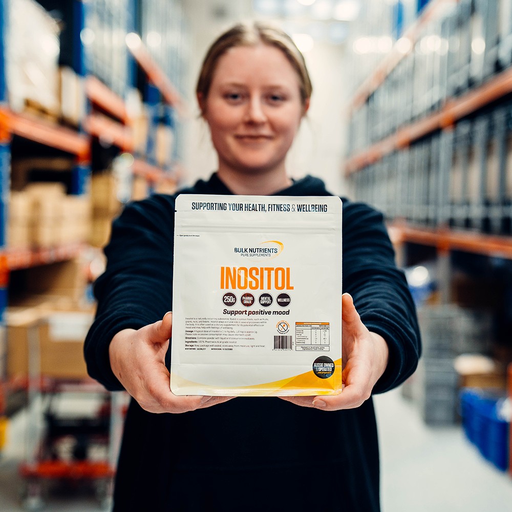 Bulk Nutrients' Inositol supports positive mood.