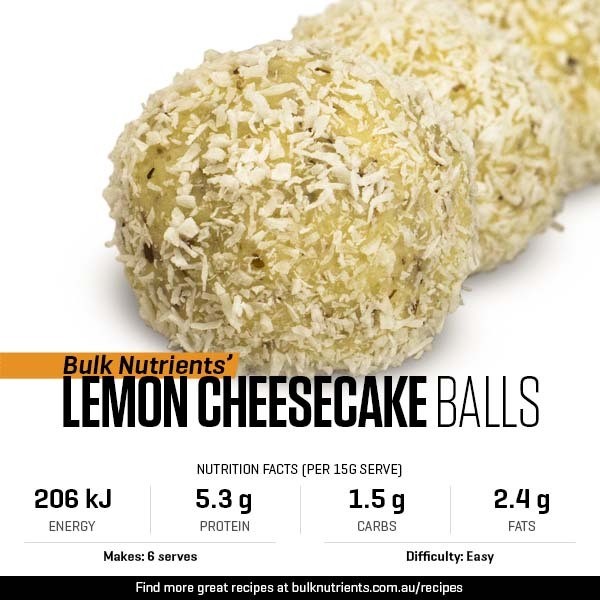 12 Days of Christmas - Lemon Cheesecake Balls from Bulk Nutrients