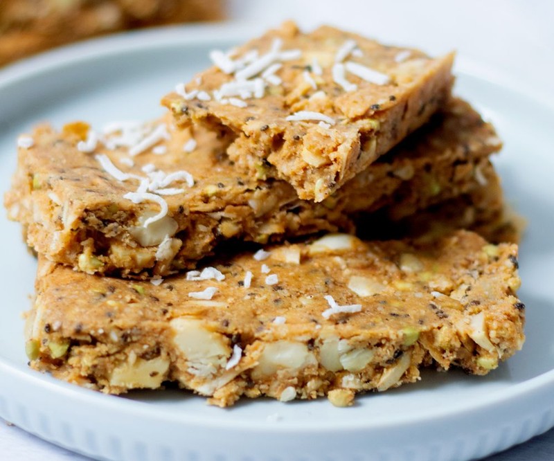 High protein Raw Granola Snack Bars recipe from Bulk Nutrients