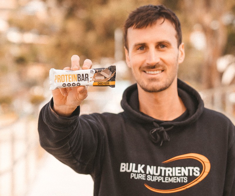 Bulk Nutrients Protein Bar comes in Choc Fudge and Salted Caramel