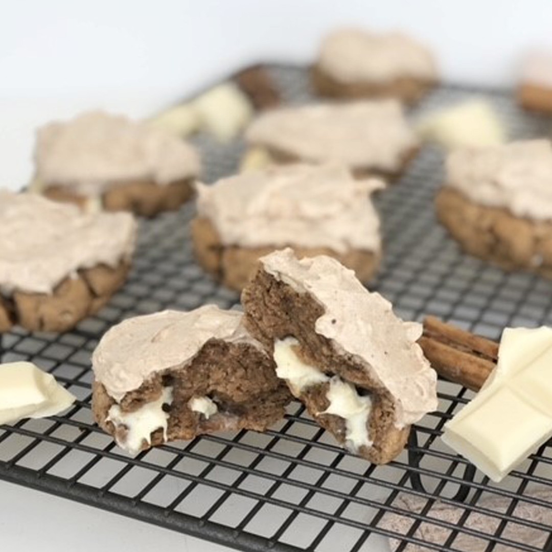 White Choc Chai Cinnabon Cookies