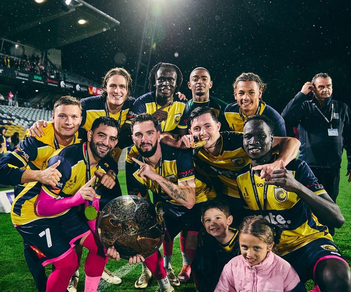 Central Coast Mariners Premiers 2023-24 Season with Trophy