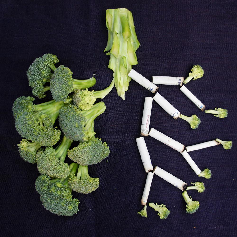 Eating healthy food Vs Smoking Photo by Sara Bakhshi on Unsplash