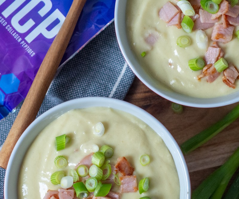 High Protein Potato and Leek Soup recipe from Bulk Nutrients