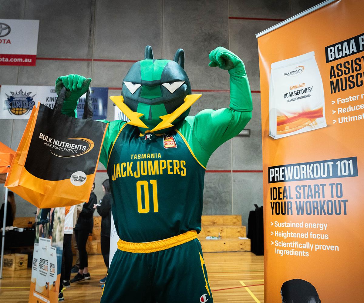 JackJumpers mascot with Bulk Nutrients Tote Bag