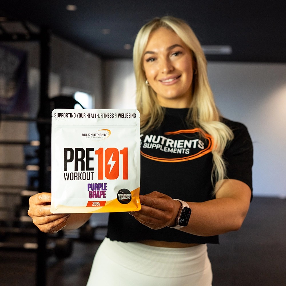 Bulk Nutrients' Pre Workout 101 - Purple Grape - Selina Farrelly
