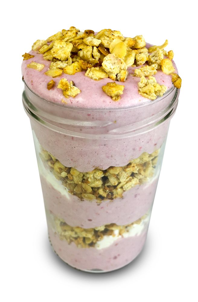 Layered Breakfast Jar recipe from Bulk Nutrients 
