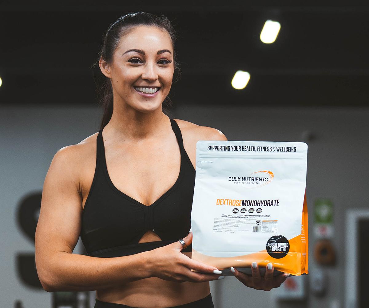 Bulk Nutrients Ambassador Helena Sly with Dextrose Monohydrate
