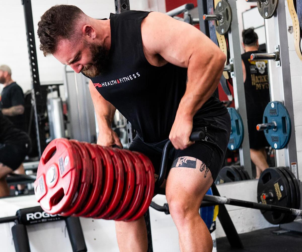 Bulk Nutrients Ambassadors Sam Schepis lifting weights