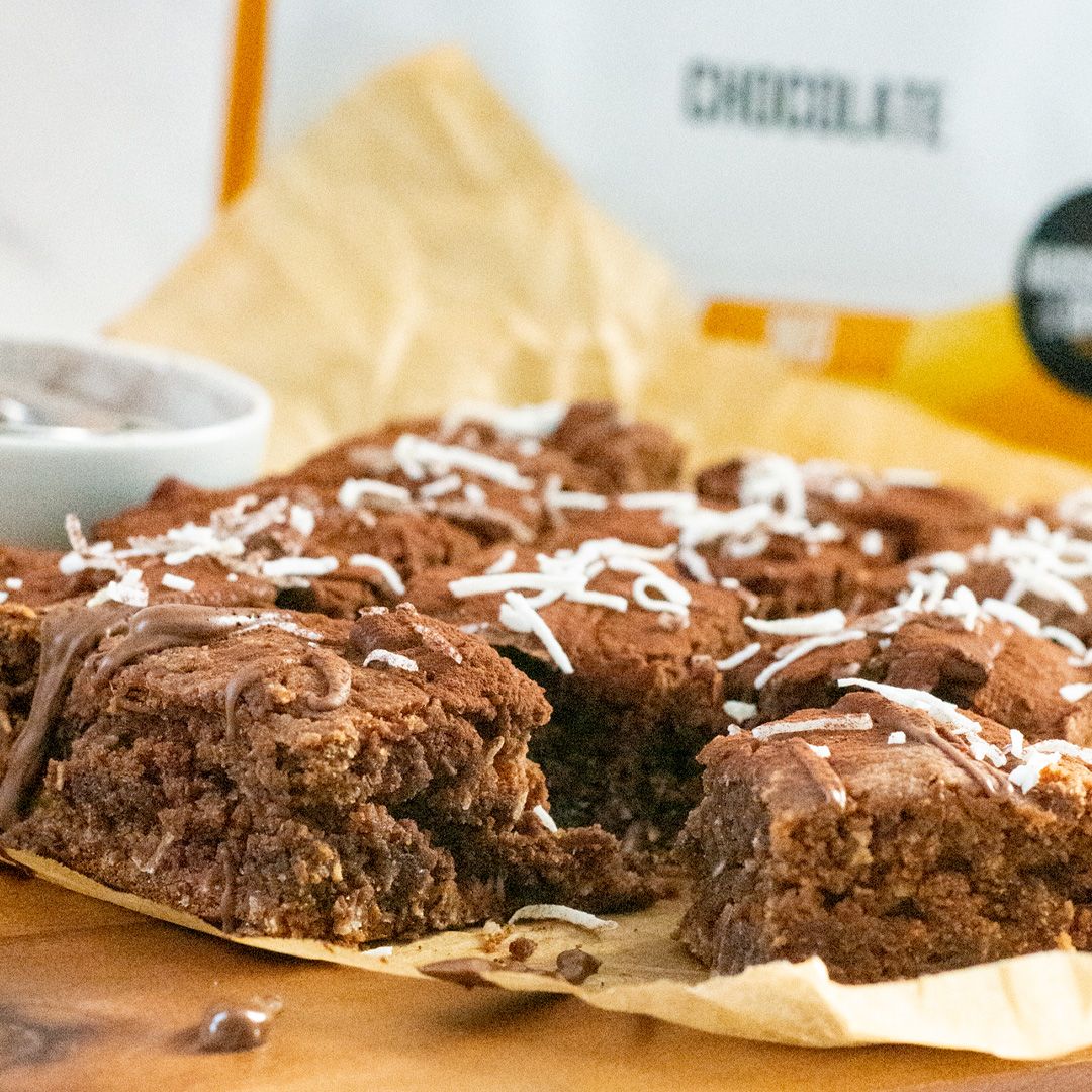 High protein Moist Mocha and Weetbix Slice recipe from Bulk Nutrients