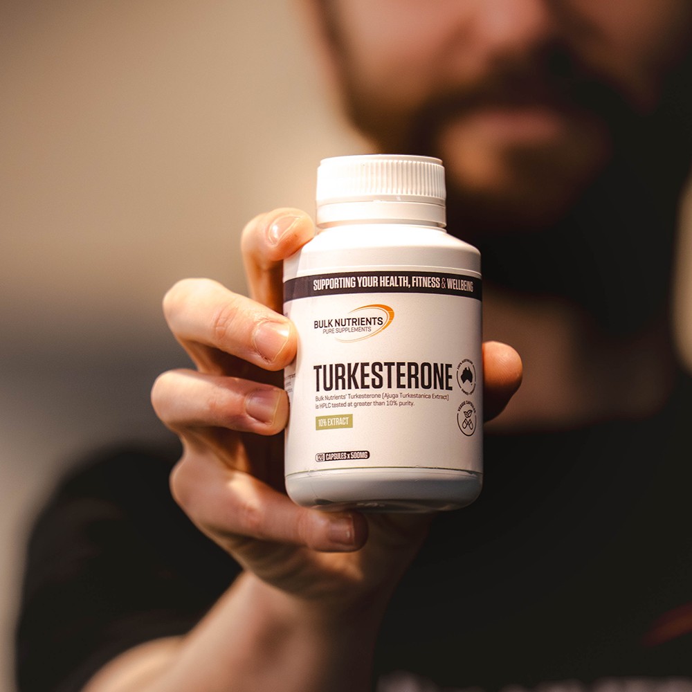 Experience faster recovery and increased strength with Bulk Nutrients' Turkesterone Capsules 10% extract.