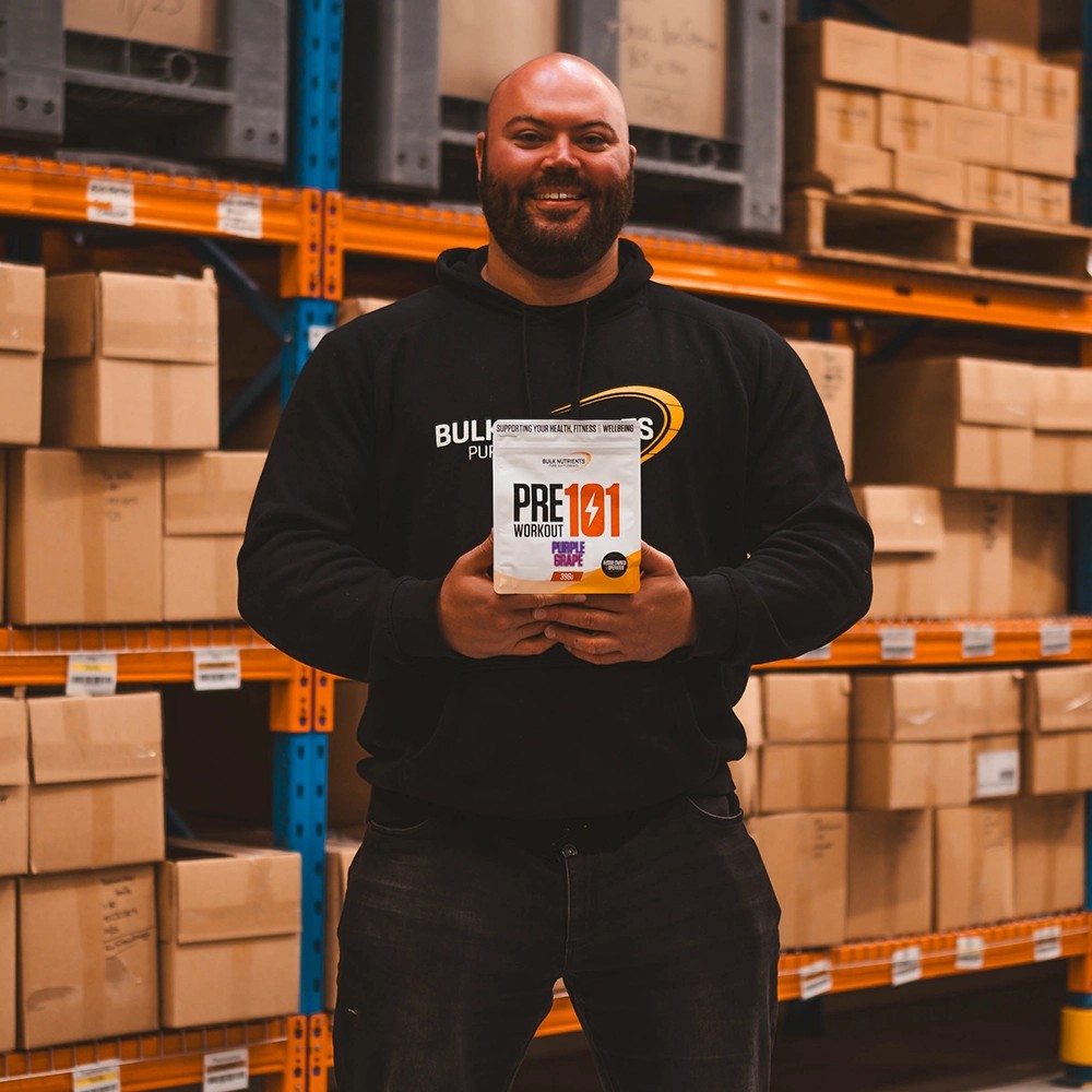 Bulk Nutrients' Pre Workout 101 - Purple Grape with Macauley Tinker