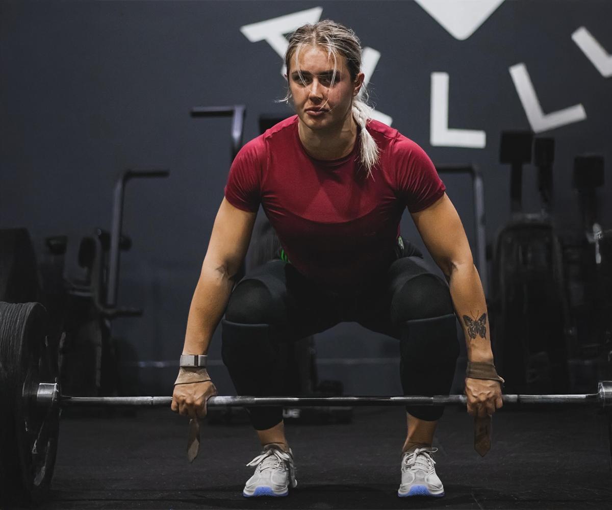 Bulk Nutrients Ambassador Gracie Walton about to lift.