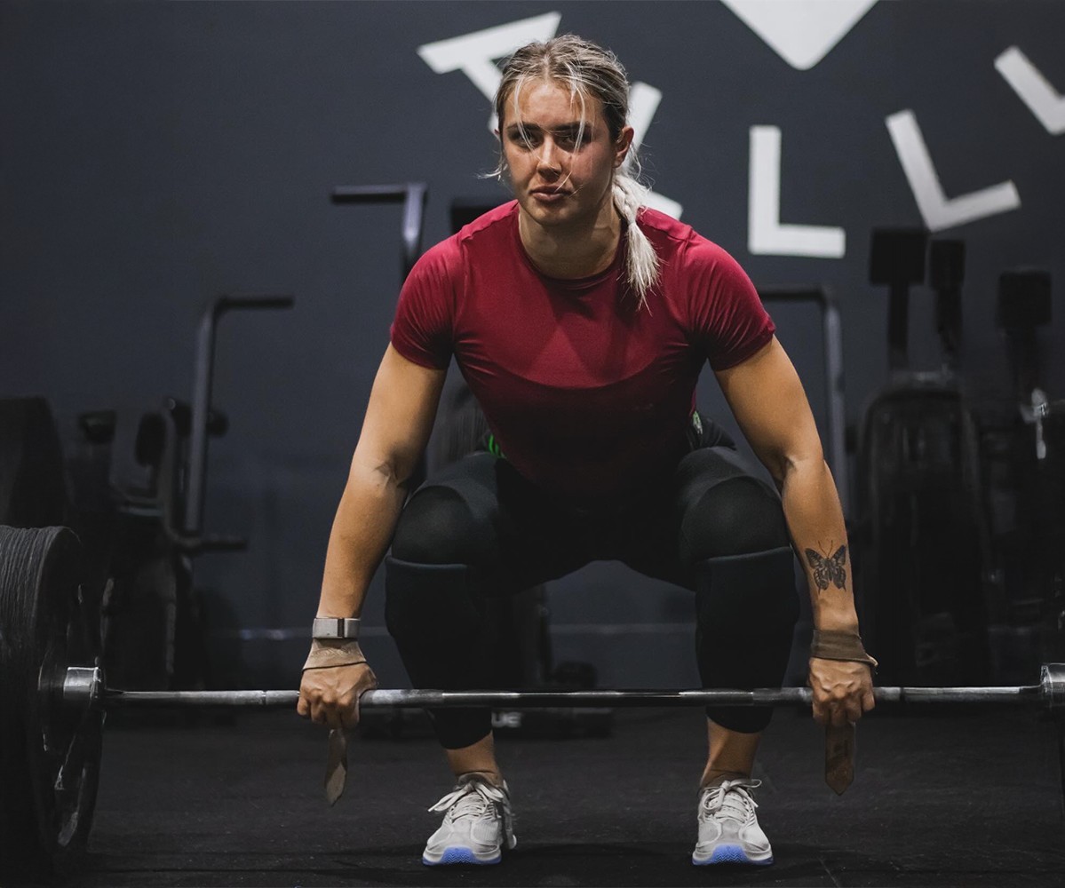 Bulk Nutrients Ambassador Gracie Walton about to lift