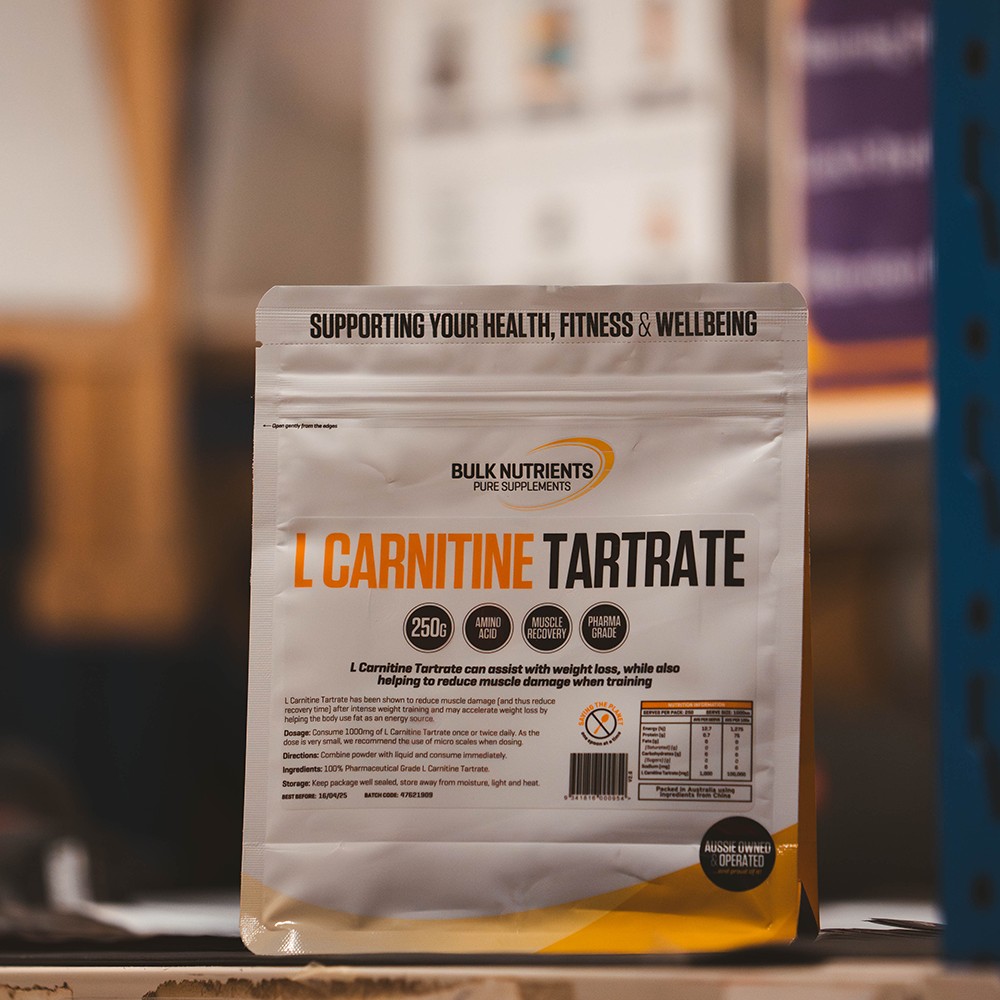 Bulk Nutrients' L-Carnitine Tartrate has also been shown to reduce muscle damage (and thus reduce recovery time and soreness) after intense weight training, possibly due to its interaction with androgen receptors.