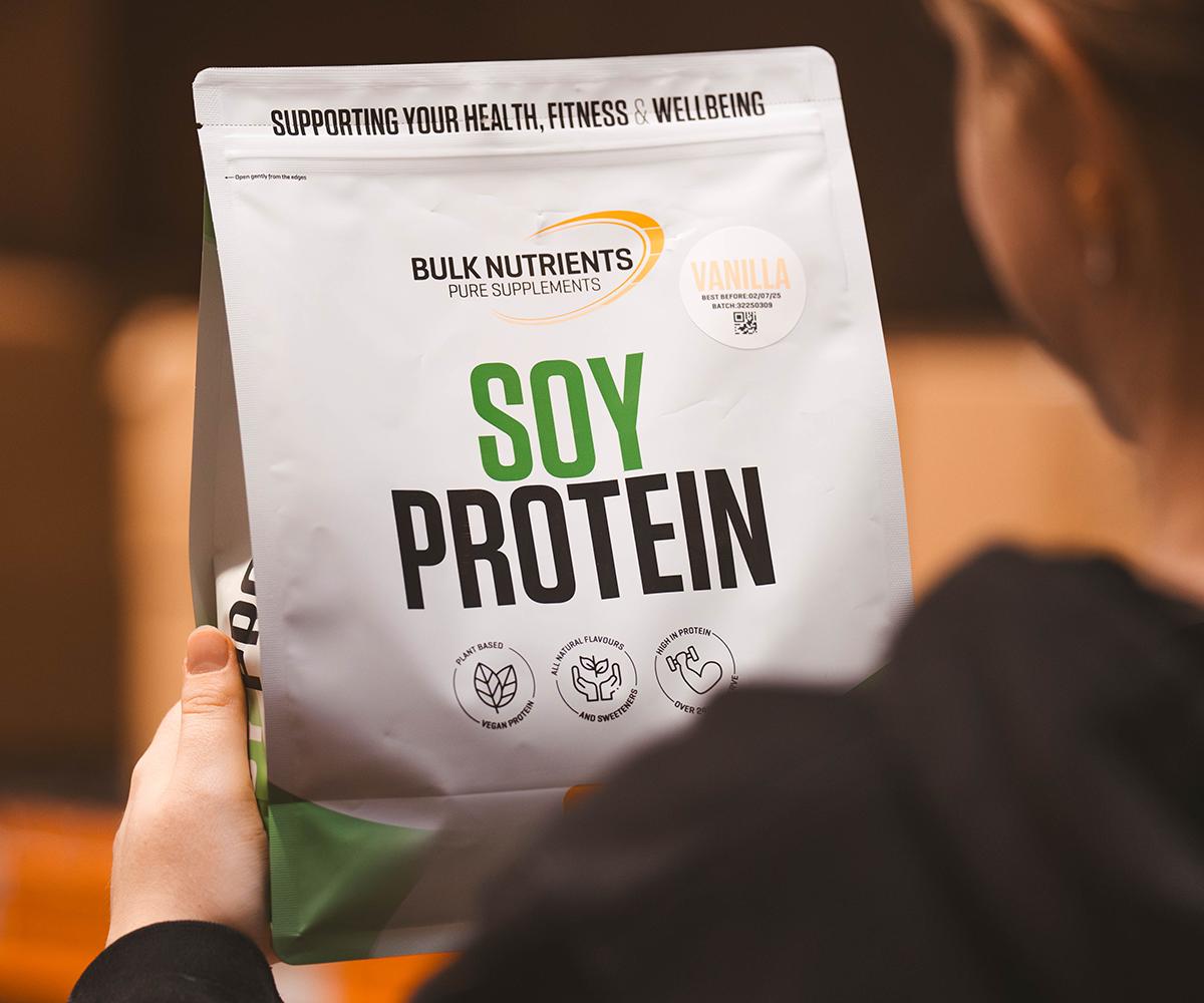 Plenty of protein for vegans in our soy protein powder!