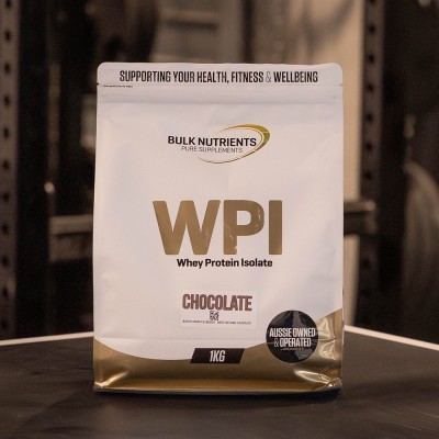 Bulk Nutrients' Whey Protein Isolate WPI is ultra high in protein and is sourced from grass fed cows. Chocolate Flavour.
