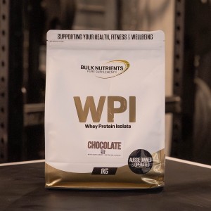 Bulk Nutrients' Whey Protein Isolate WPI is ultra high in protein and is sourced from grass fed cows. Chocolate Flavour.