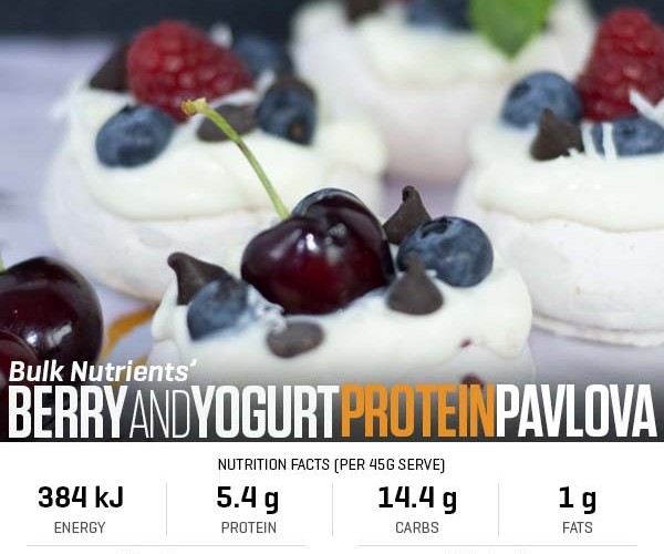 Berry and Yoghurt Protein Pavlovas recipe for Bulk Nutrients