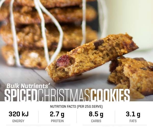 High Protein 12 Days of Christmas - Spiced Christmas Cookies recipe from Bulk Nutrients