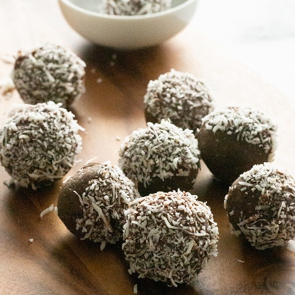 Delicious Plant Based Lamington Protein Balls Recipe