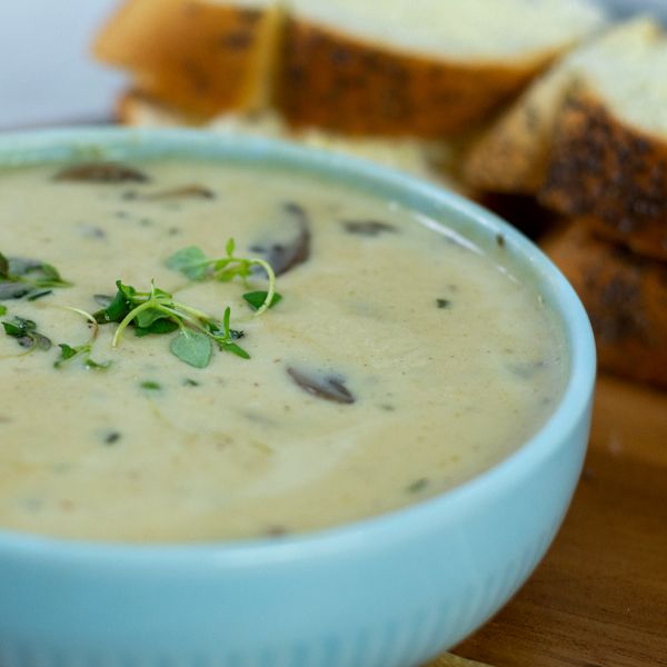 High Protein  Low Carb Collagen Mushroom Soup recipe from Bulk Nutrients
