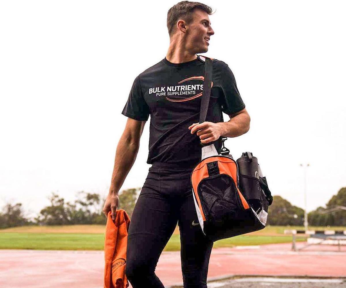Jacob Despard in Bulk T-Shirt with Gym Bag and Towel