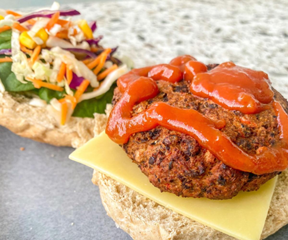 High Protein Black Bean & Quorn Burgers
