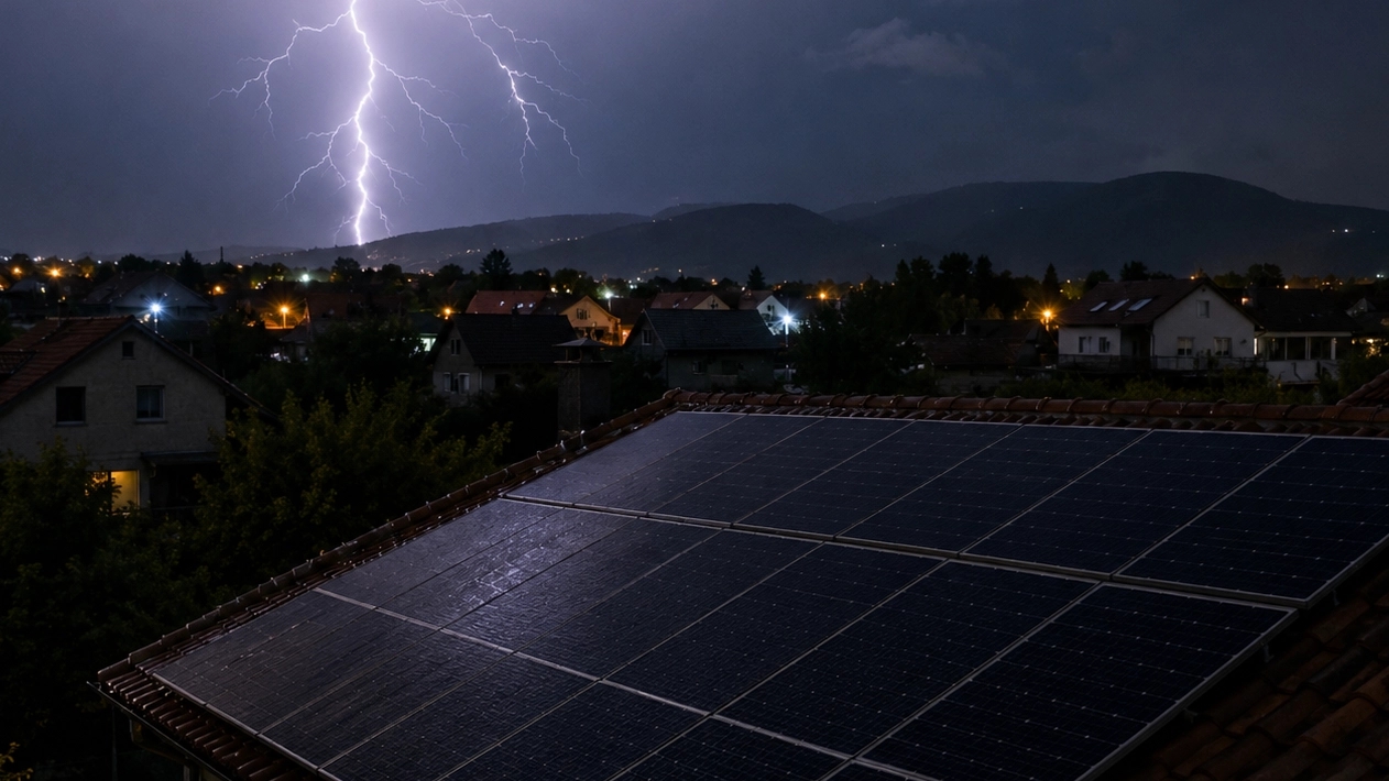 Solarna elektrana i grmljavina: Treba li se bojati udara munje?