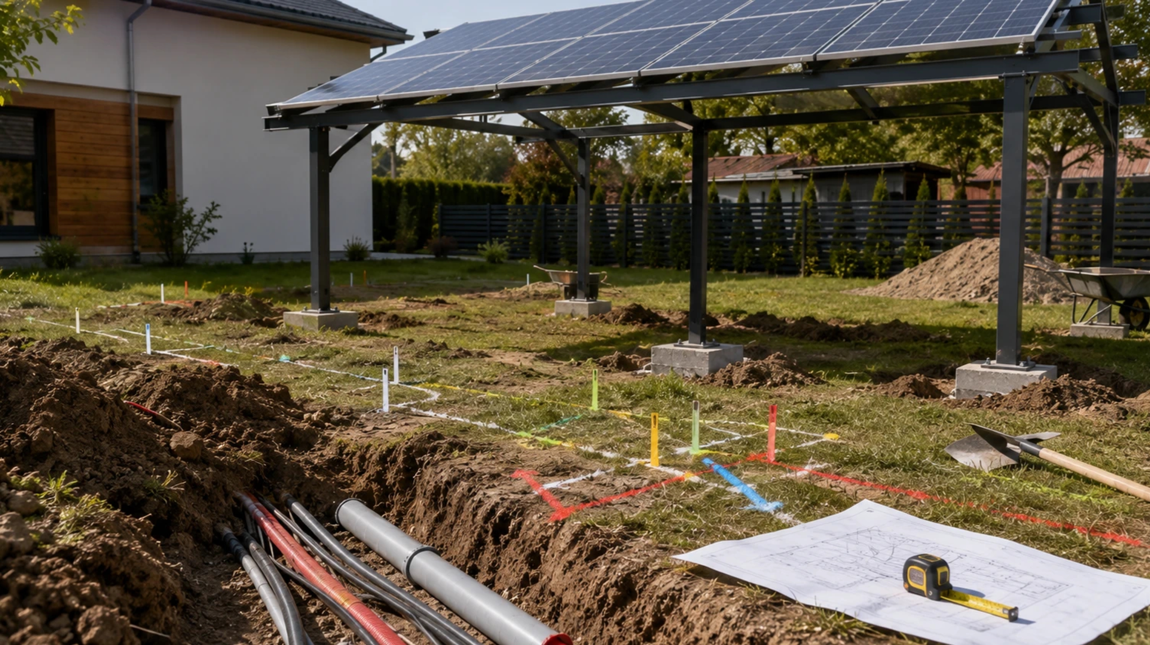 Prije nego zabijete prvi kolac: Provjera podzemnih instalacija za solarnu konstrukciju na tlu