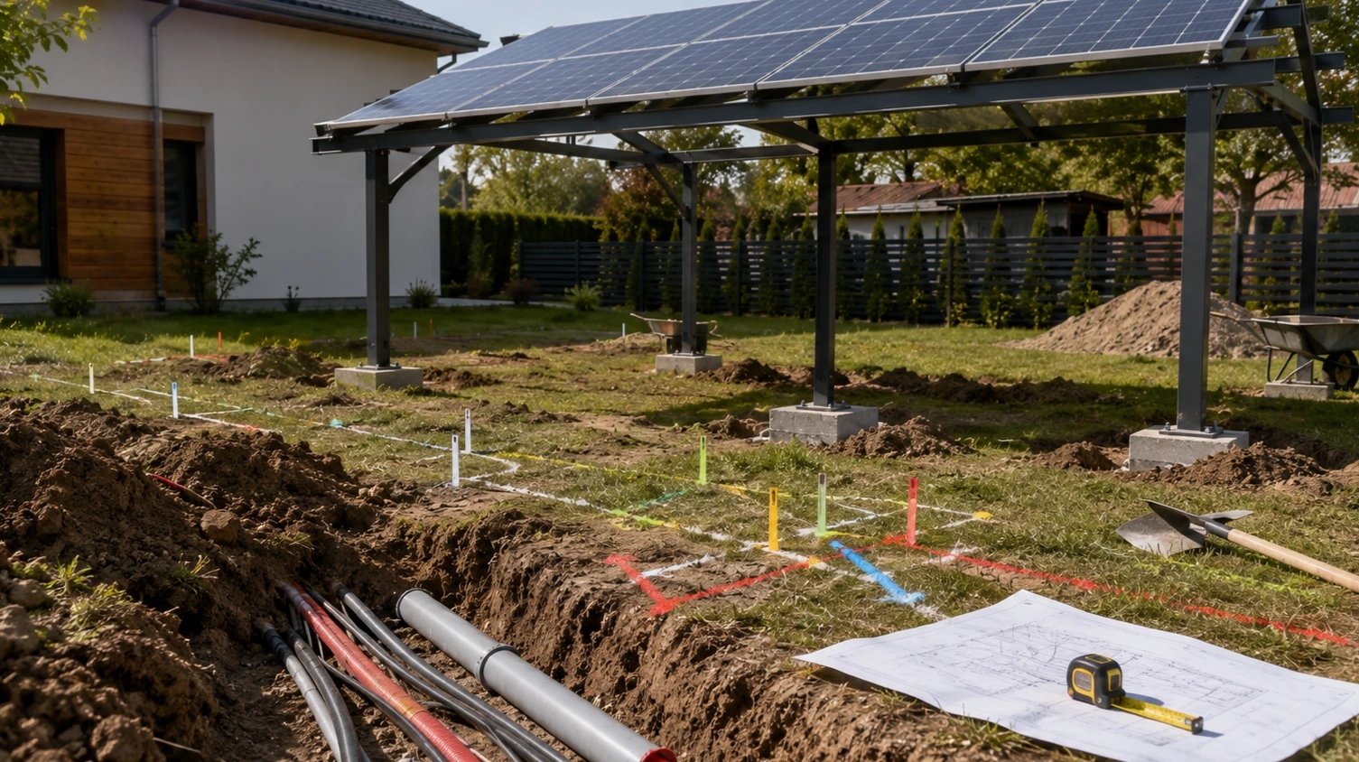 Prije nego zabijete prvi kolac: Provjera podzemnih instalacija za solarnu konstrukciju na tlu