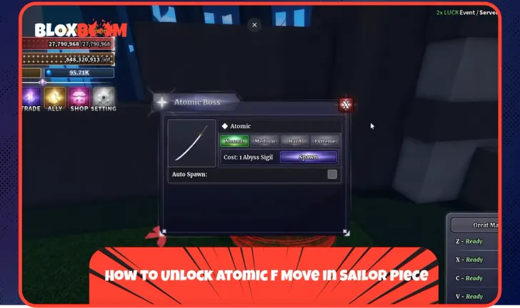 How to Unlock Atomic F Move in Sailor Piece