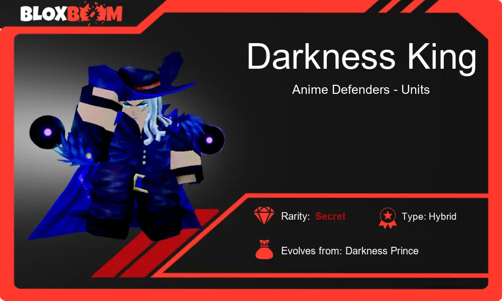 Darkness King in Anime Defenders is a Must-Have Unit - Check it Out!